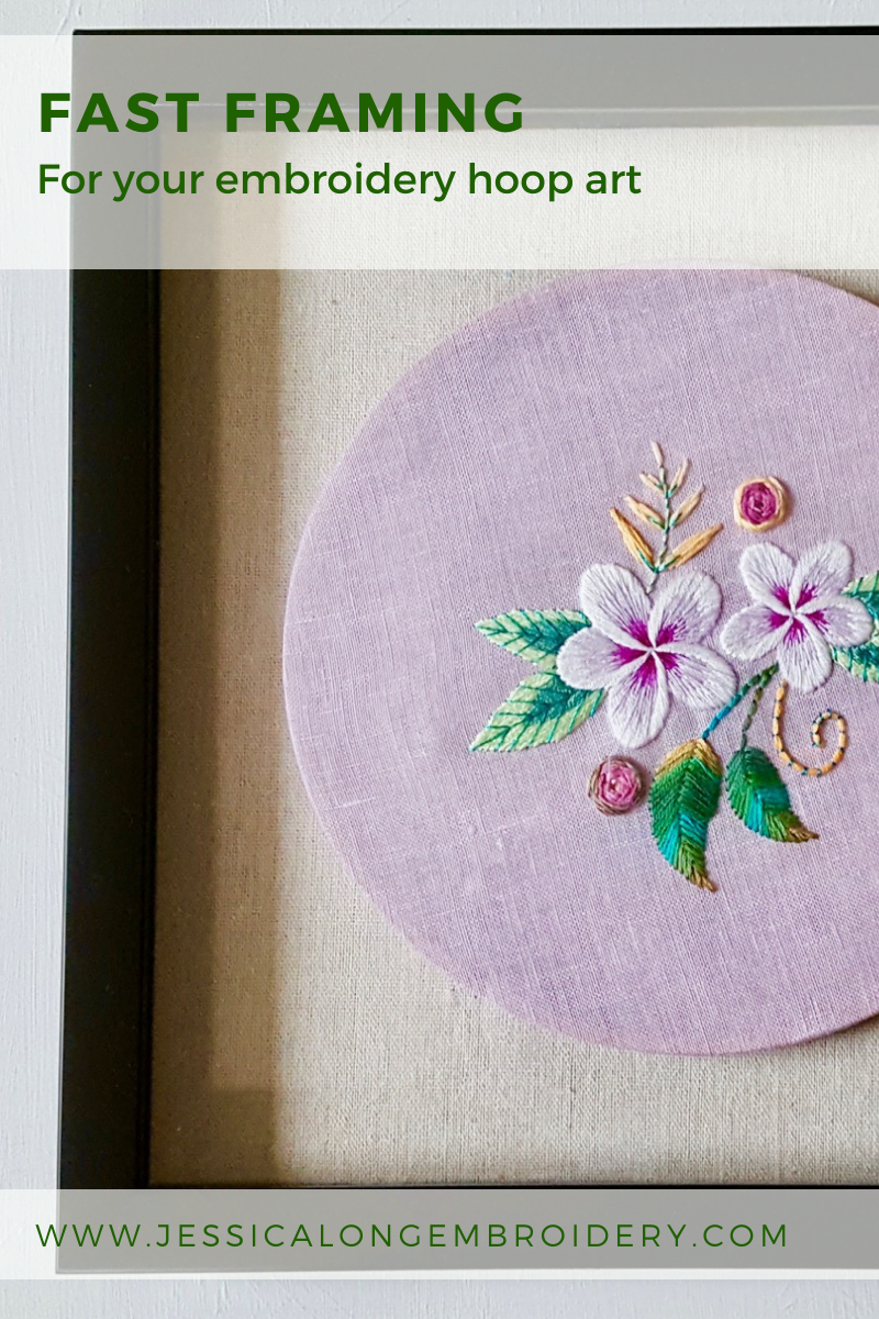 Fast framing for hand embroidery 