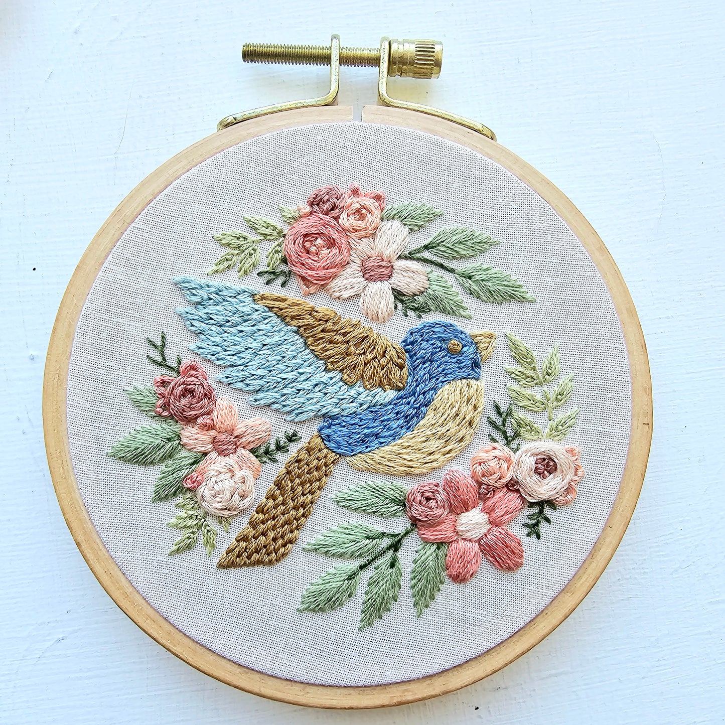 Bluebird Sampler Embroidery Pattern (PDF)