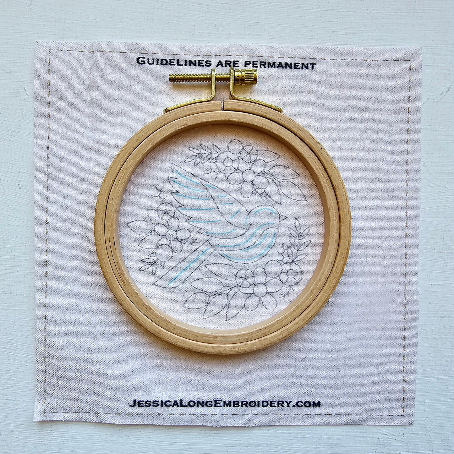 Bluebird Sampler Printed Fabric