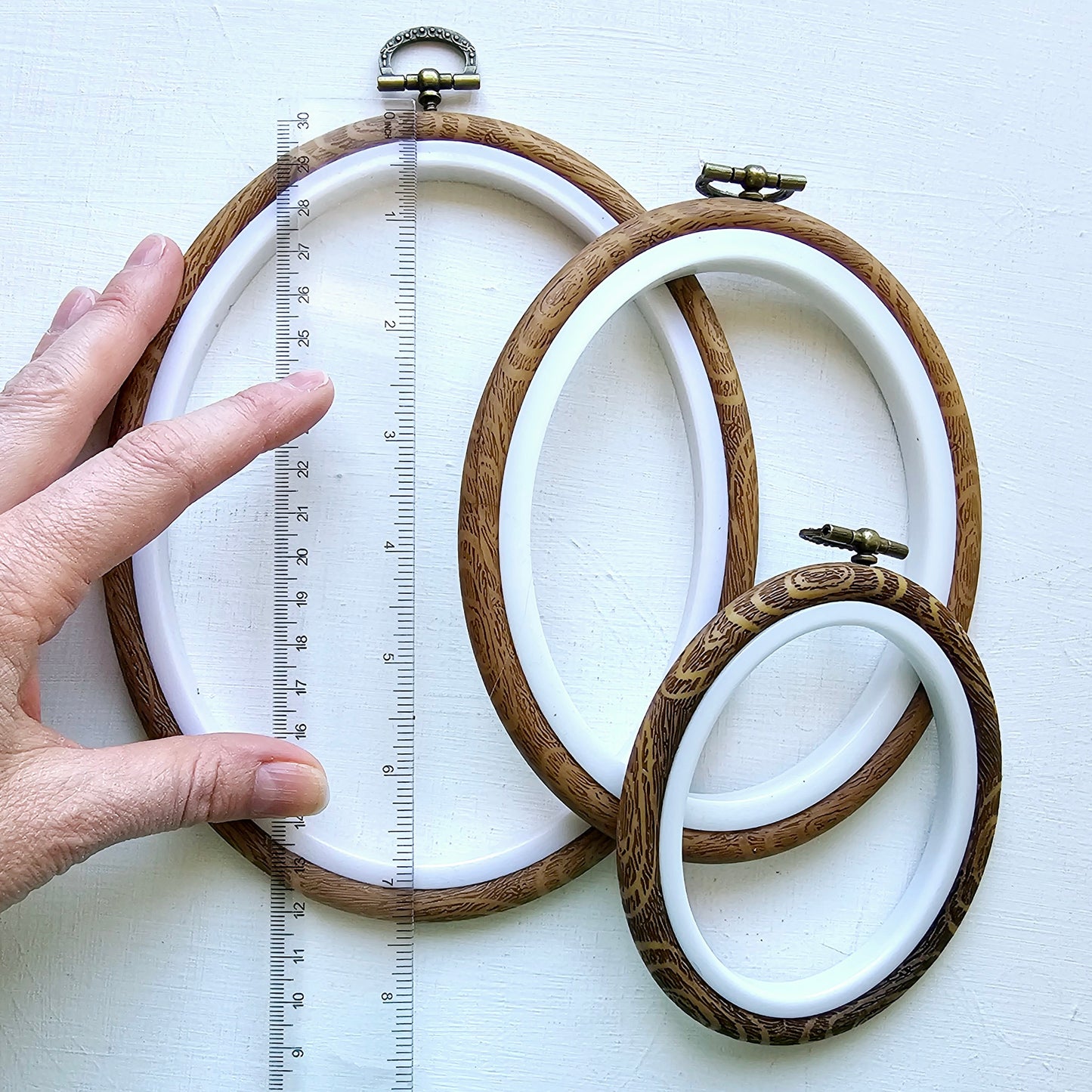 Faux Wood Embroidery Hoops