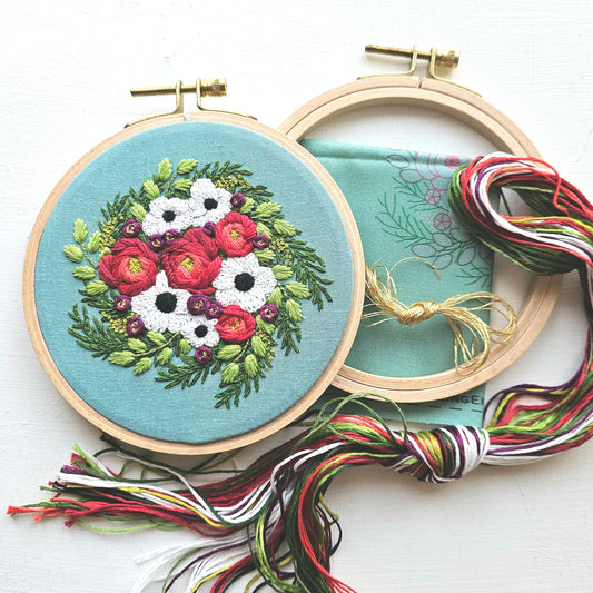 Festive Flora Embroidery Kit