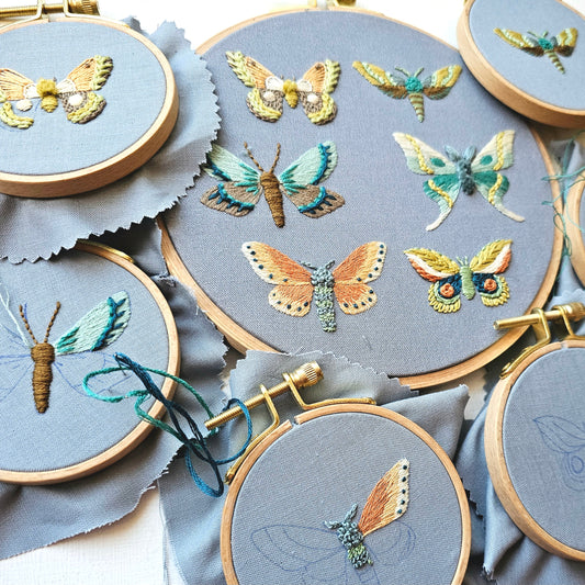 Moth Sampler Embroidery Pattern (PDF)