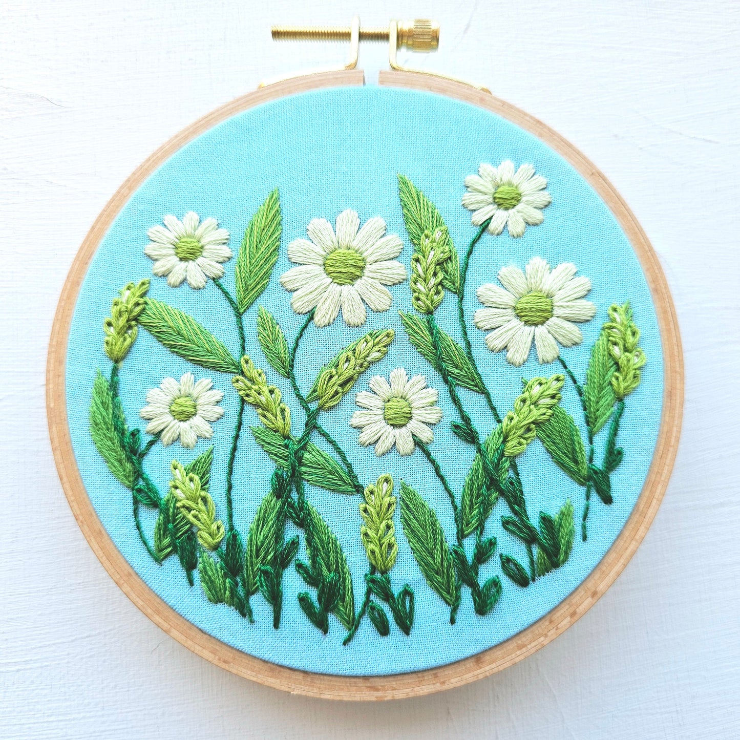 Daisy Field Embroidery Pattern (PDF)
