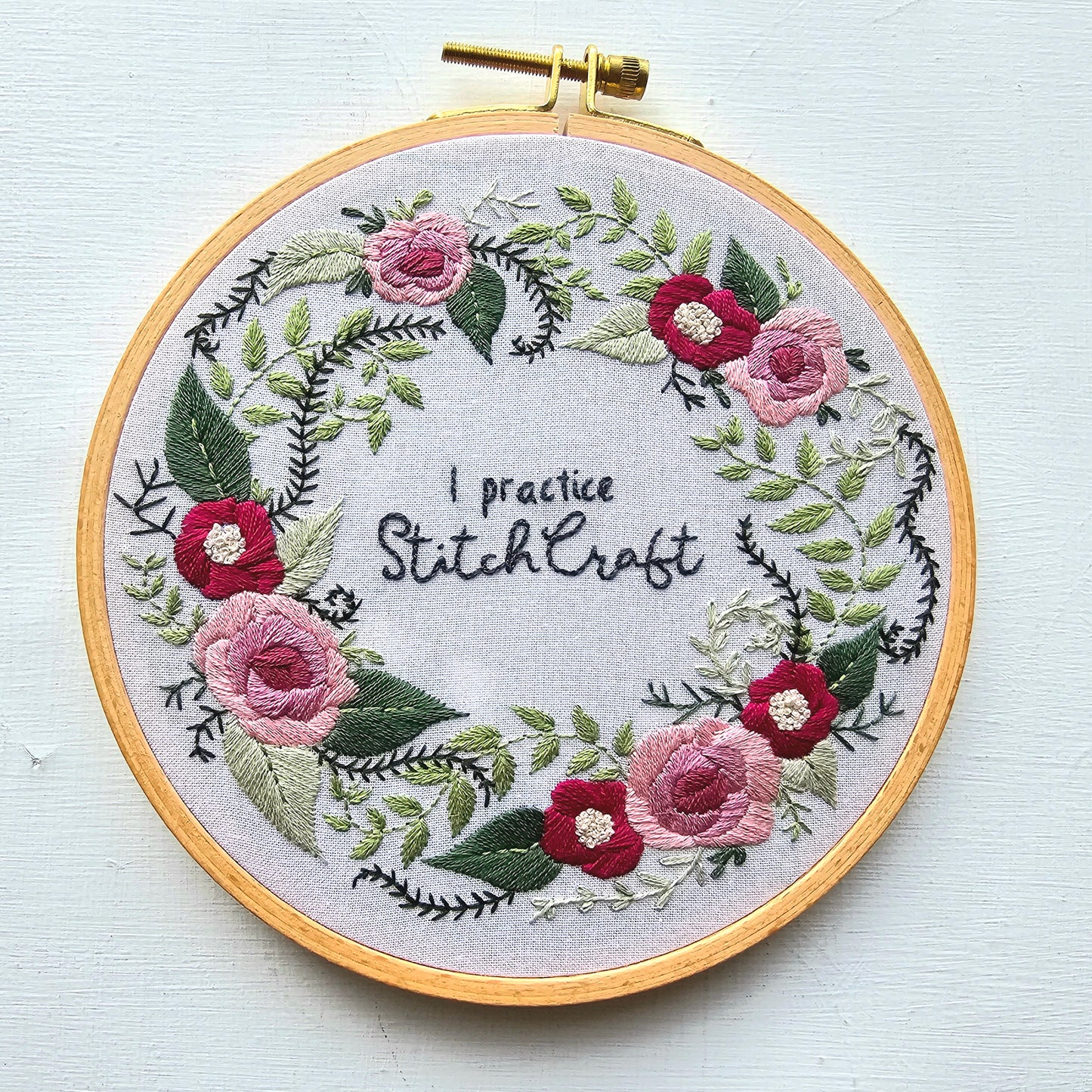 Floral Wreath Embroidery Kit