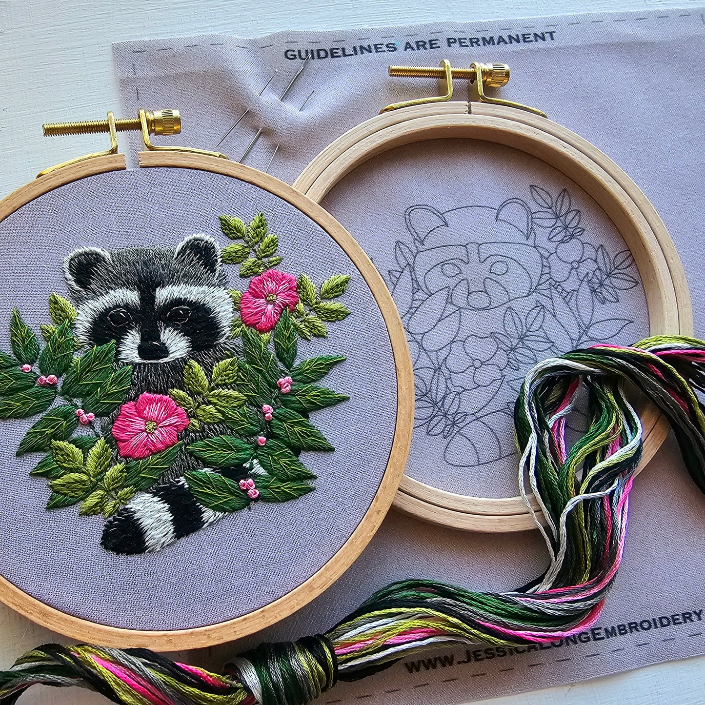 Raccoon Embroidery Kit