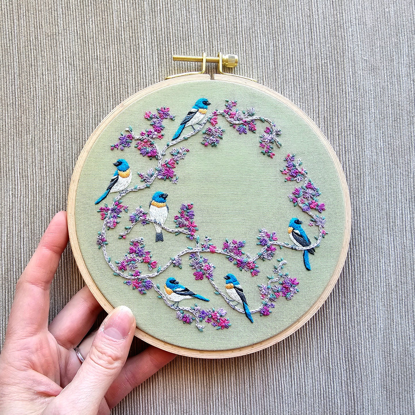 Birds & Blooms Printed Fabric