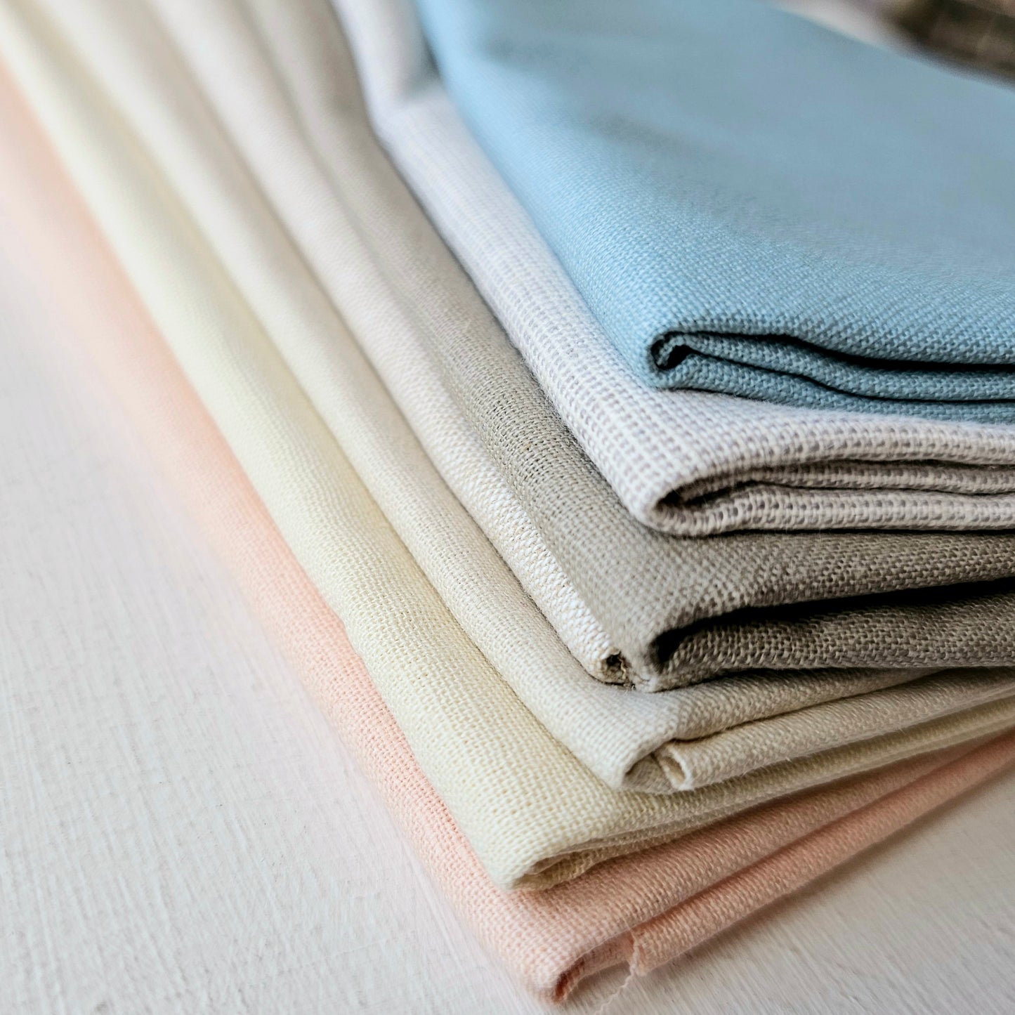 Essex Linen Blend Fabric Bundle: Soft Hues
