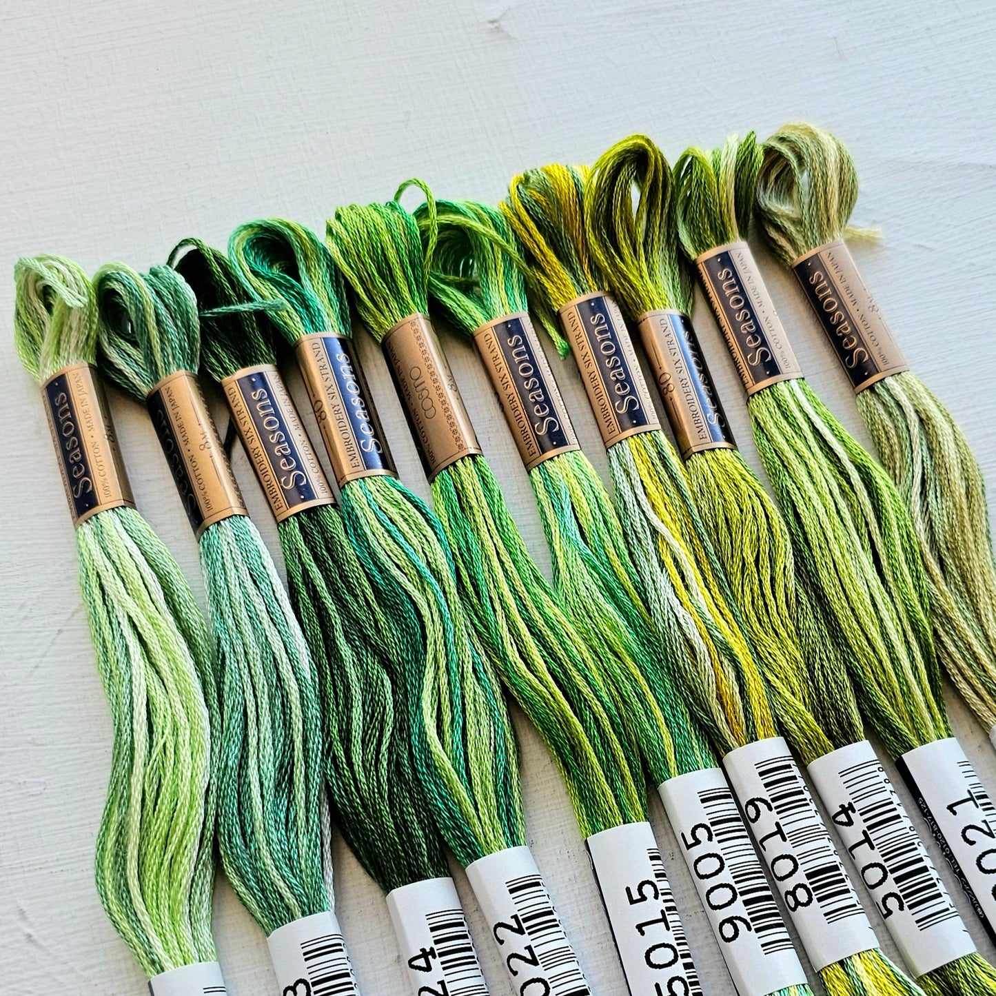 Variegated Green Cosmo Floss Bundle