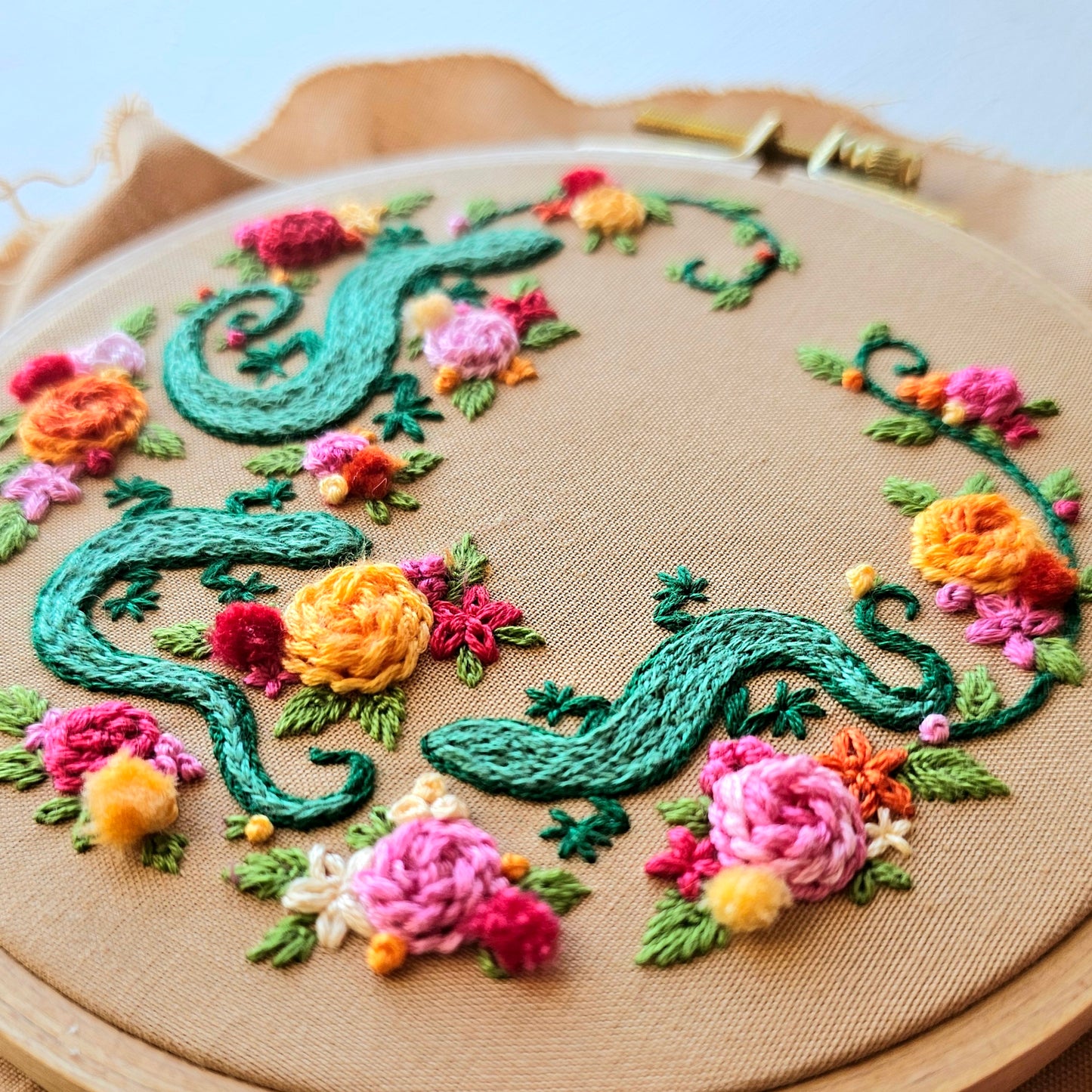 Backyard Geckos Embroidery Pattern (PDF)
