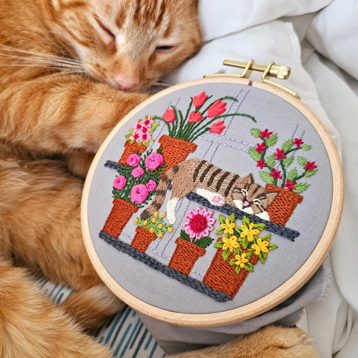 Catnap Embroidery Pattern (PDF)