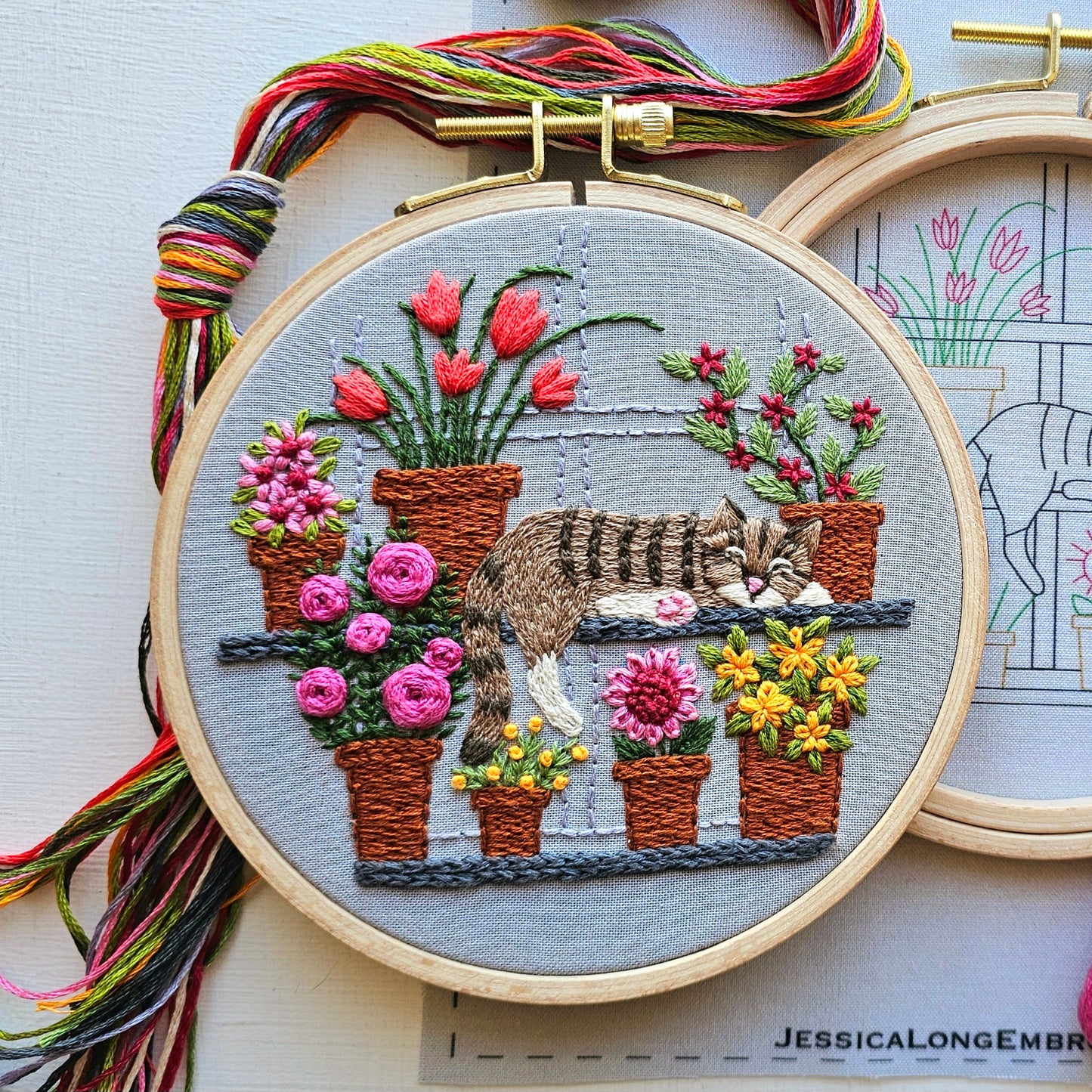 Catnap Embroidery Kit