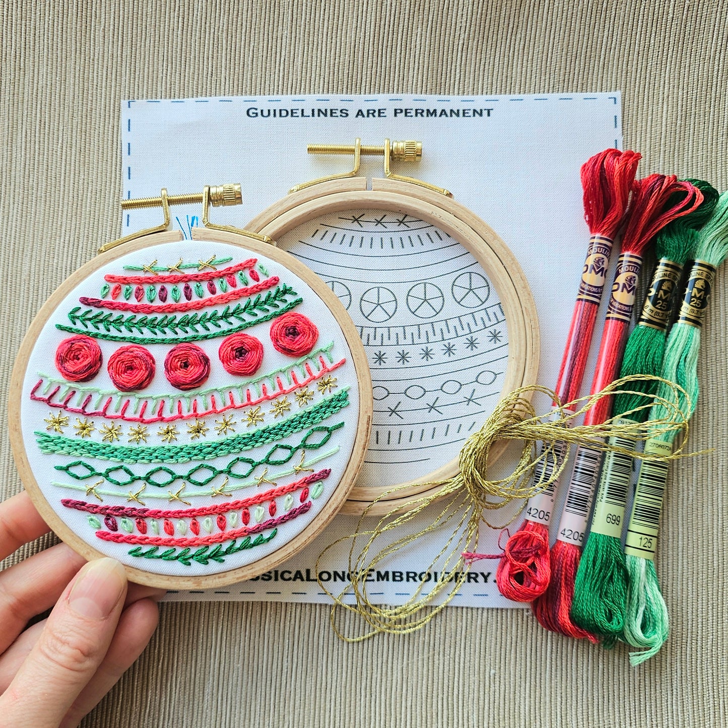 Deck the Halls Beginner Embroidery Kit