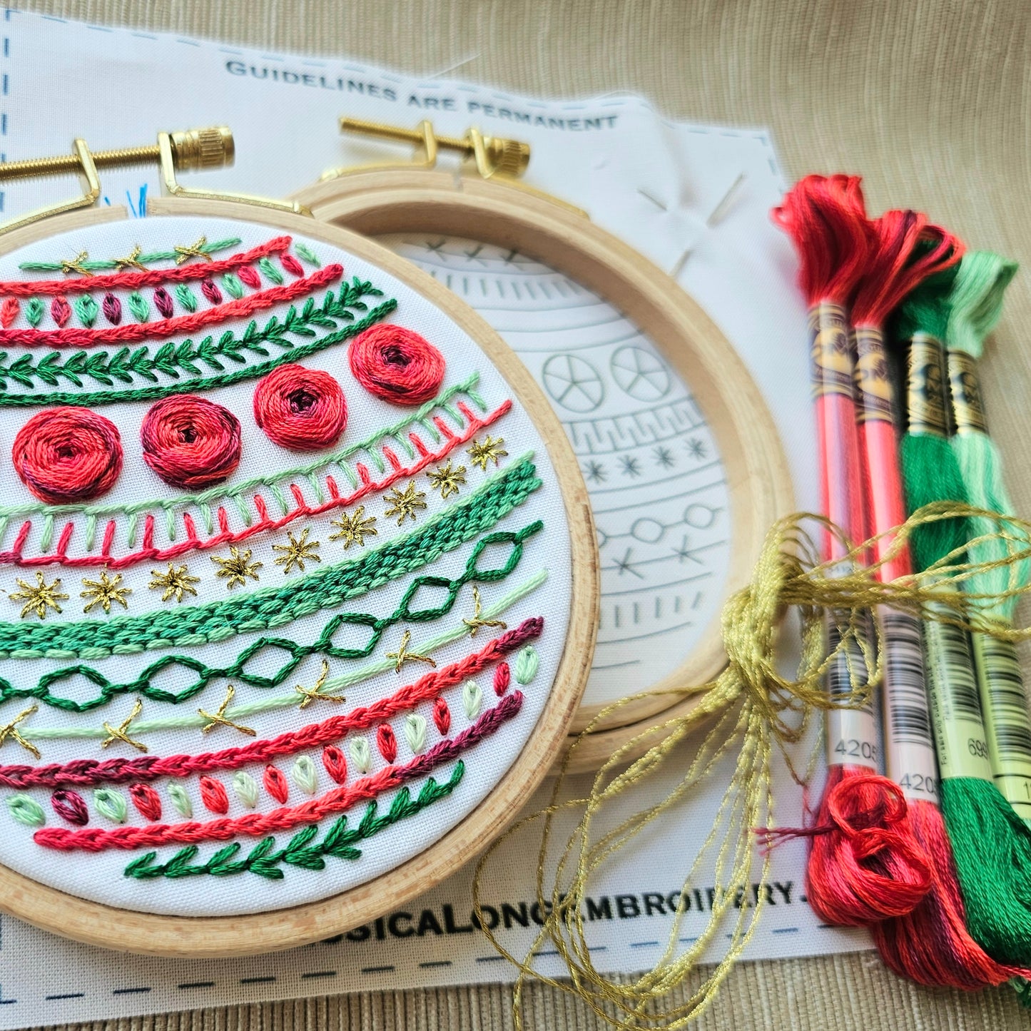 Deck the Halls Beginner Embroidery Kit