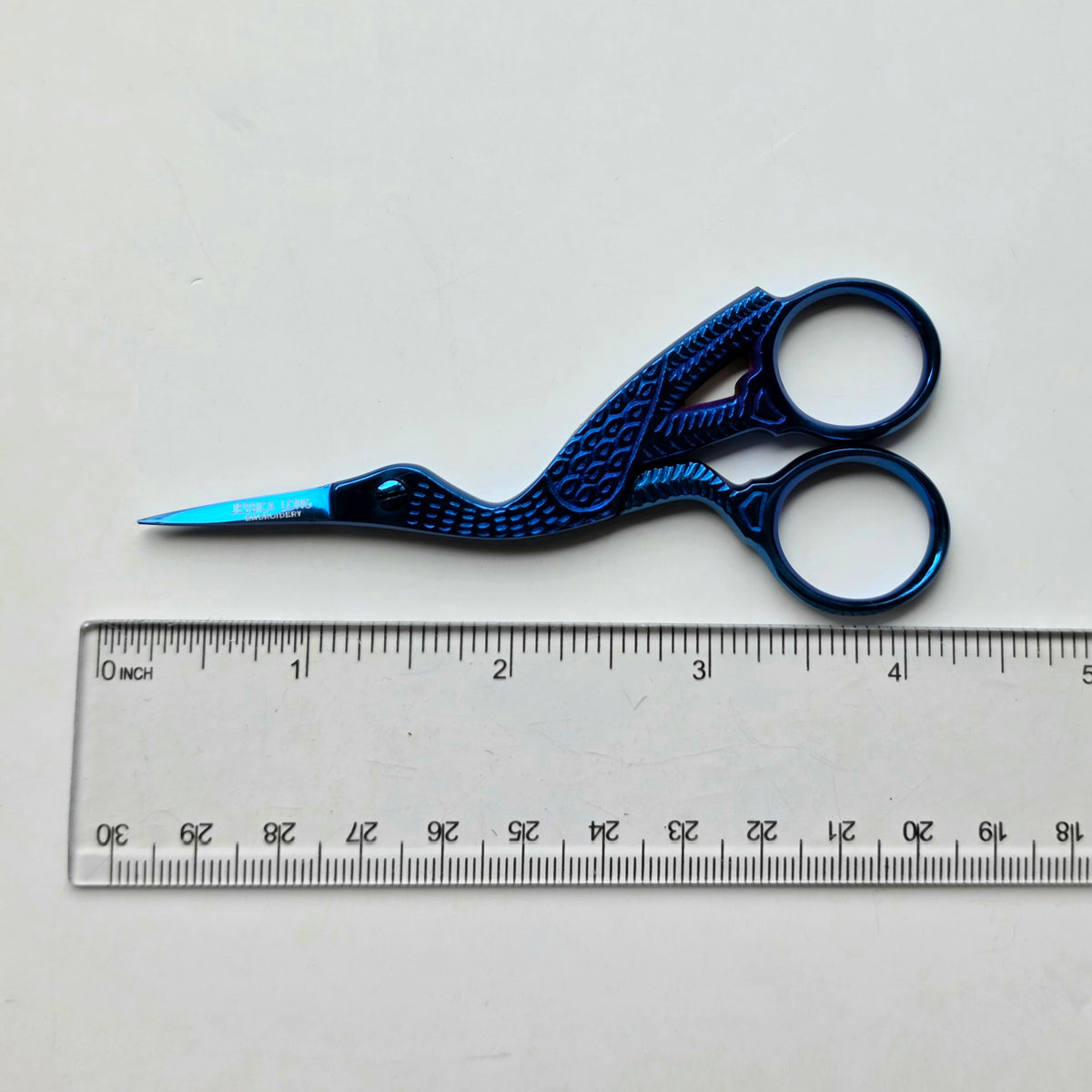 Blue Stork Embroidery Scissors
