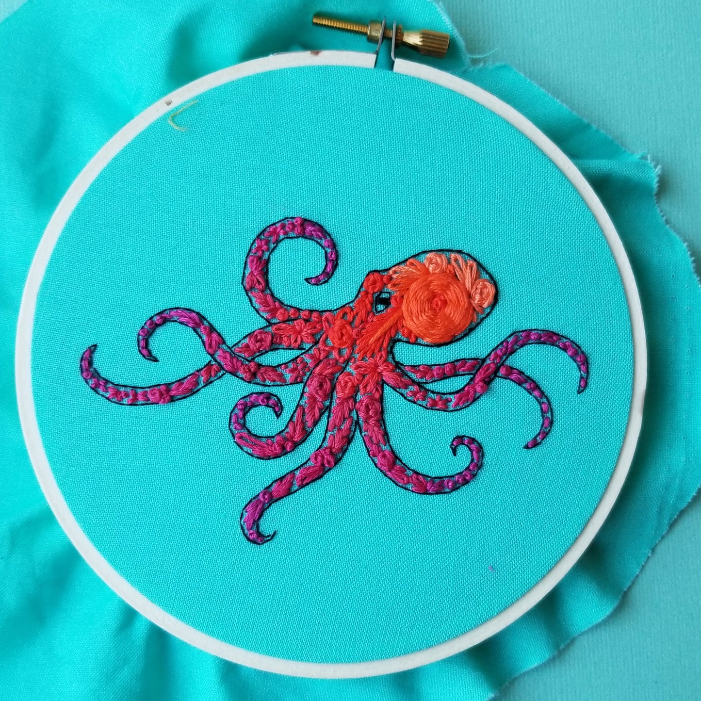 Pacific Octopus Printed Fabric
