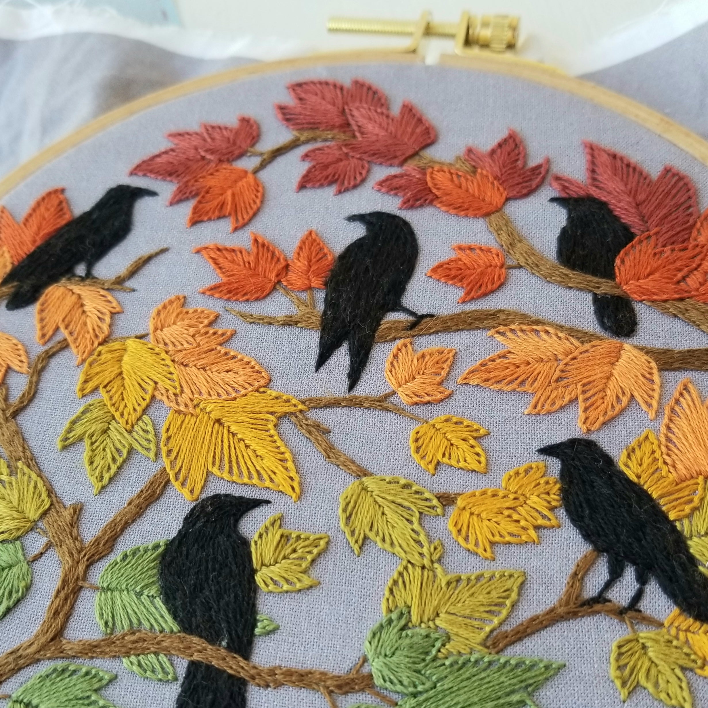 Autumn Moth Embroidery Kit