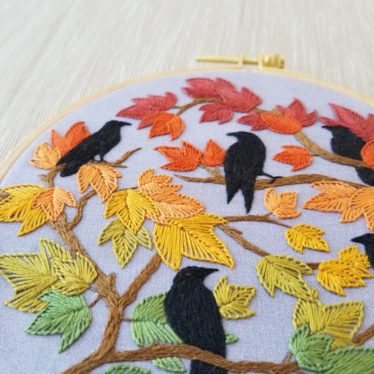 Autumn Birds Embroidery Pattern (PDF)