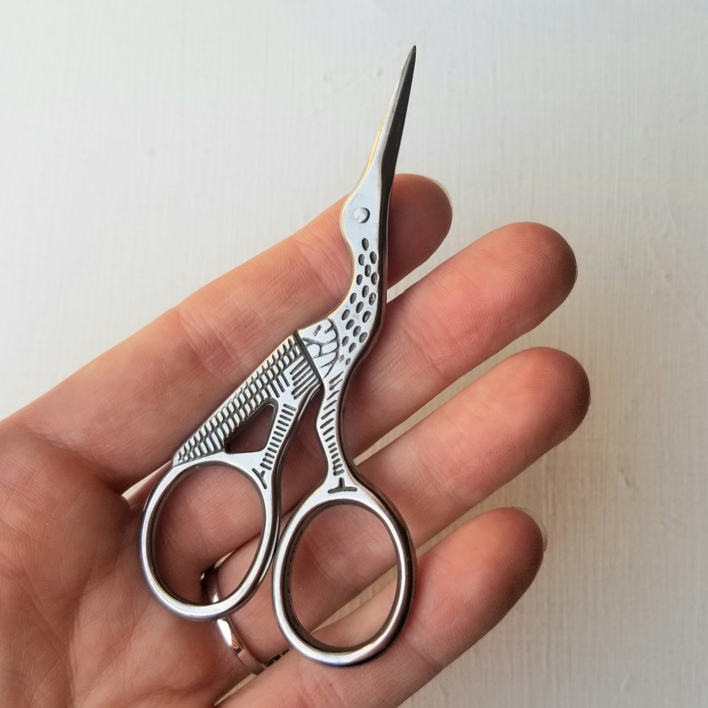 Classic Stork Embroidery Scissors