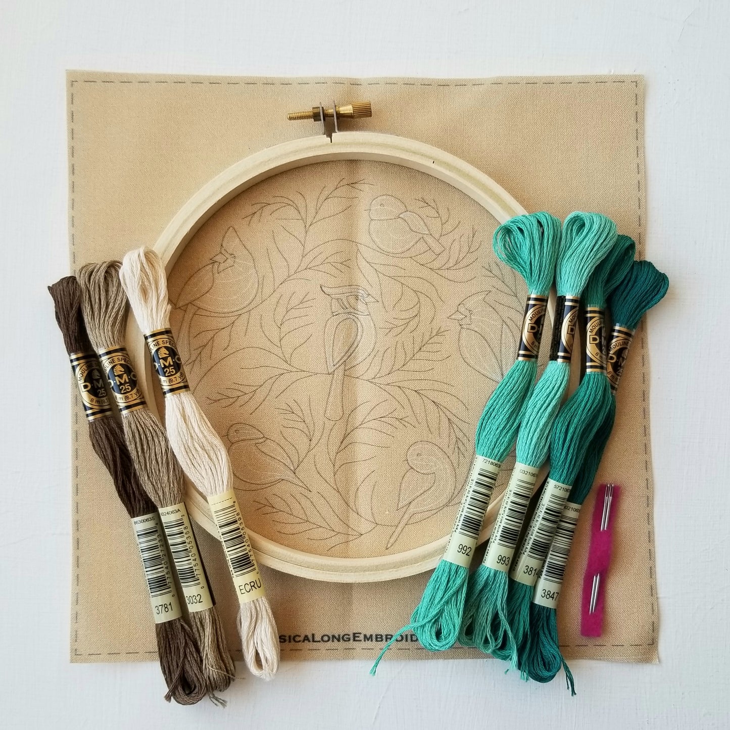 Winter Birds Embroidery Kit
