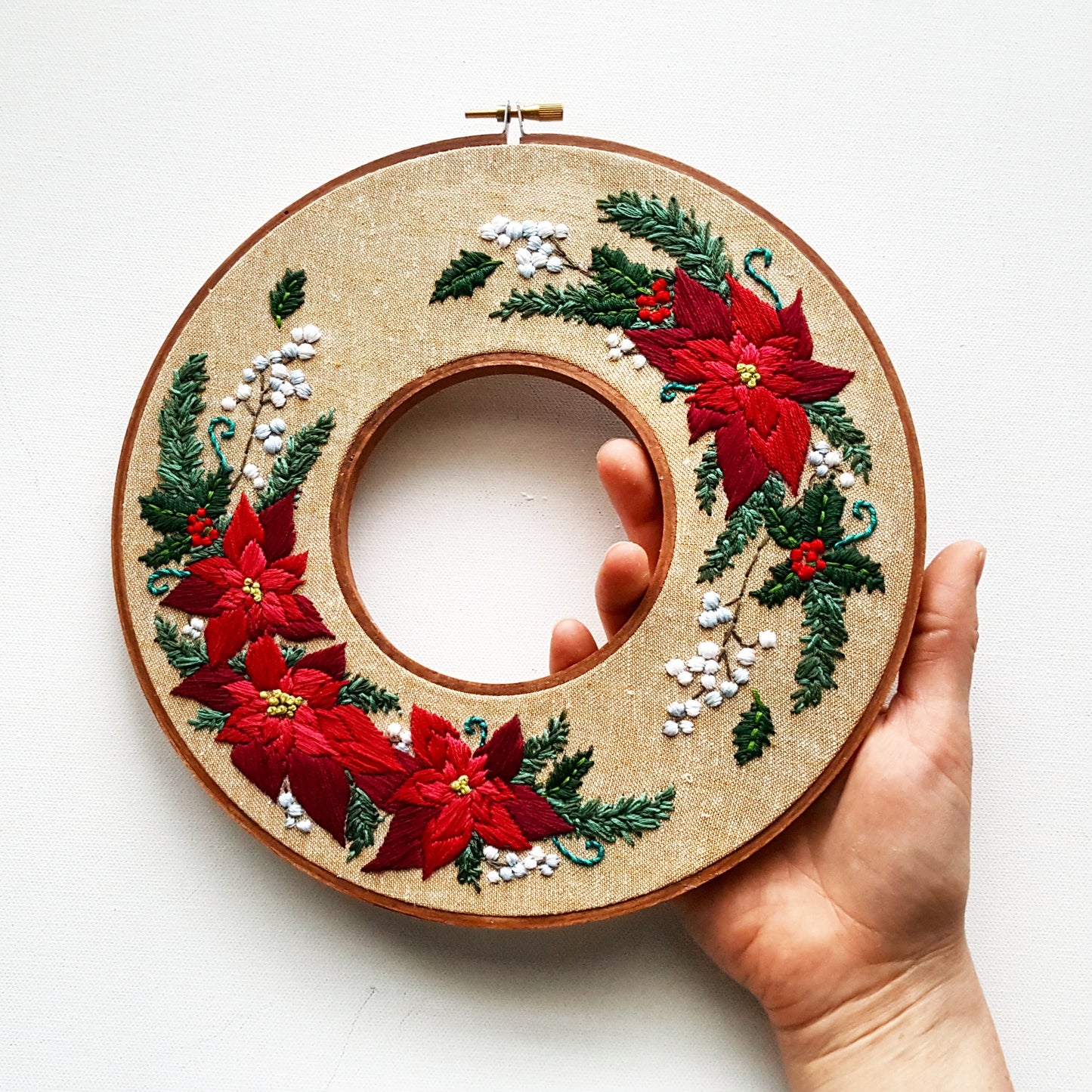Holiday Wreath Printed Fabric