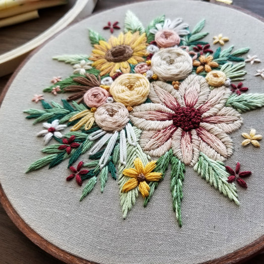 Floral Harvest Embroidery Pattern (PDF)