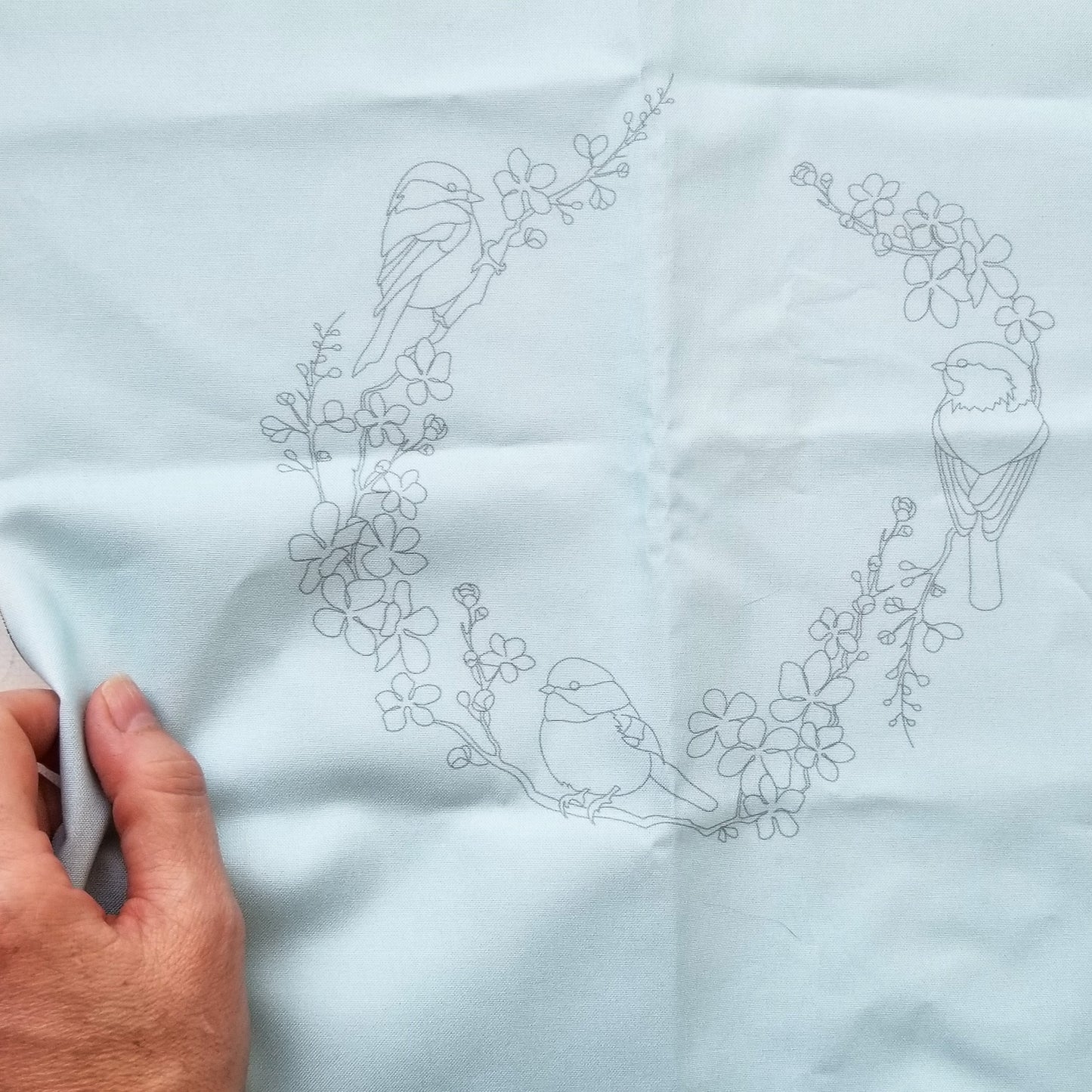 Spring Wreath Printed Fabric