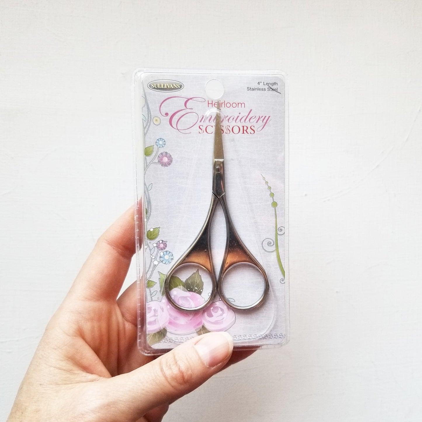 Silver Hand Embroidery Scissors with Teardrop Handles