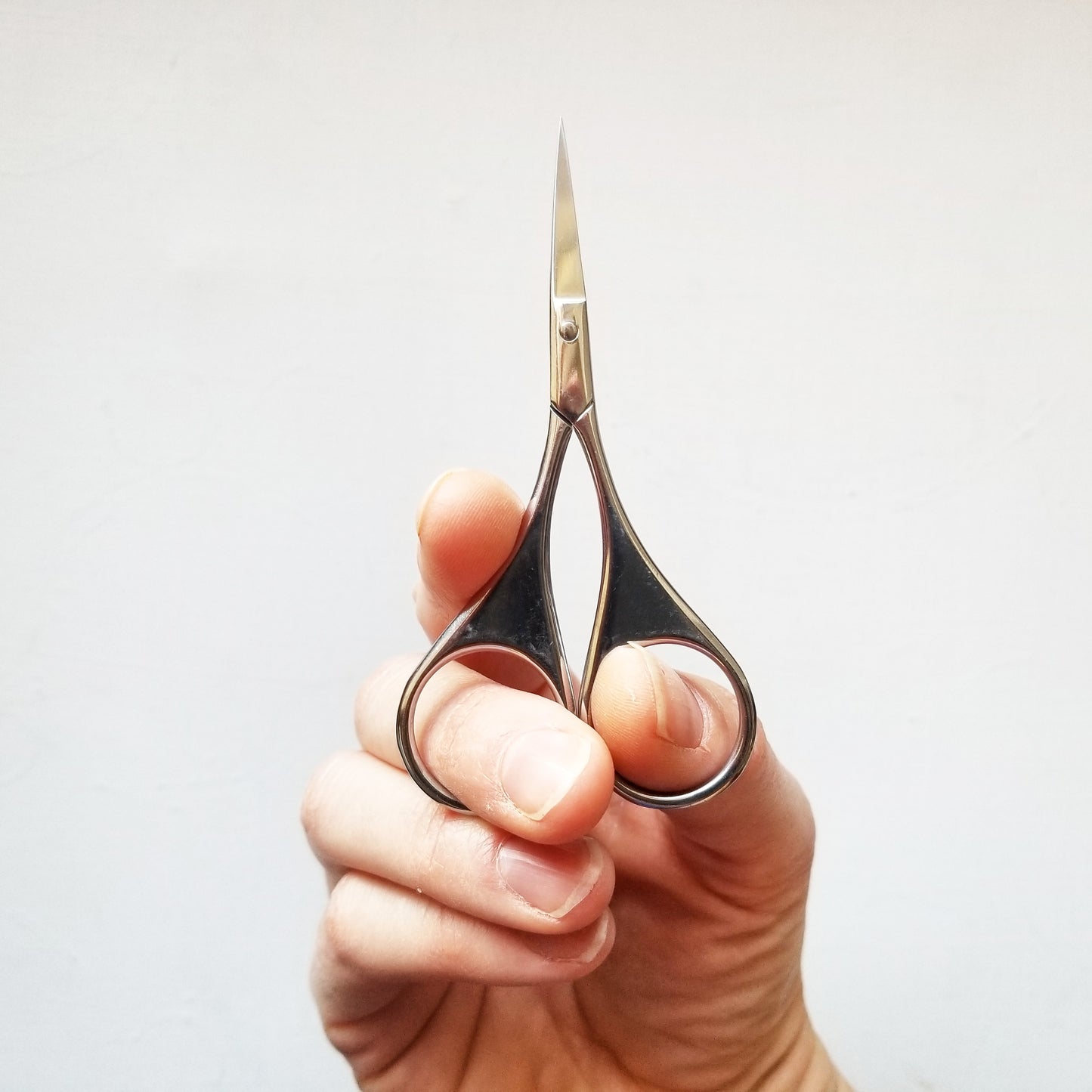 Silver Hand Embroidery Scissors with Teardrop Handles