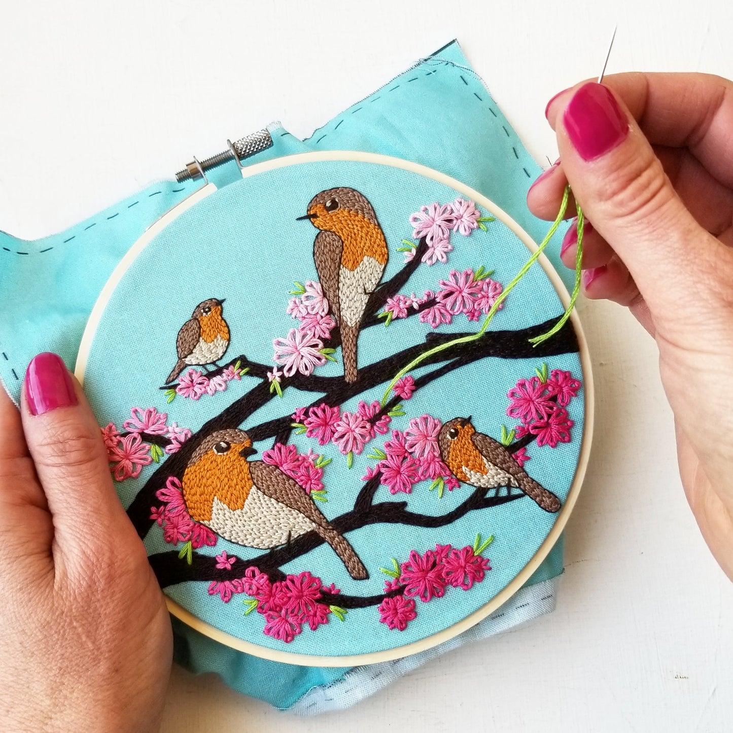 Spring Birds Embroidery Pattern (PDF)