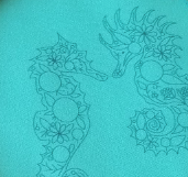 Seahorse Sampler Printed Fabric