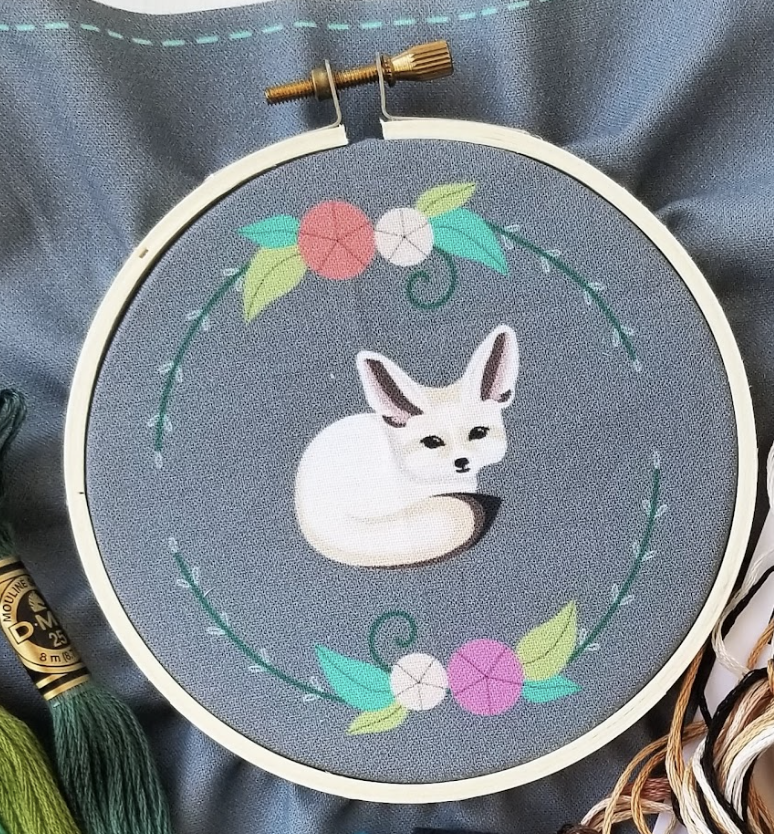 Fennec Fox Printed Fabric
