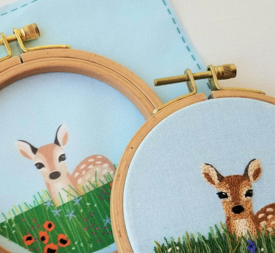 Wildflower Fawn Printed Fabric