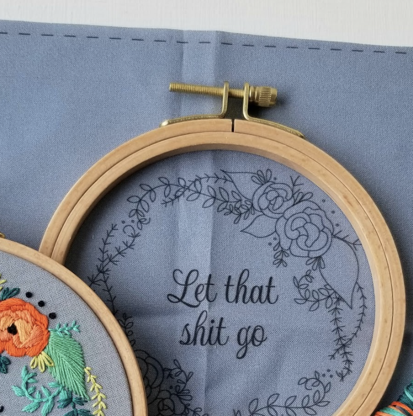 "Let that $h!t go" Printed Fabric