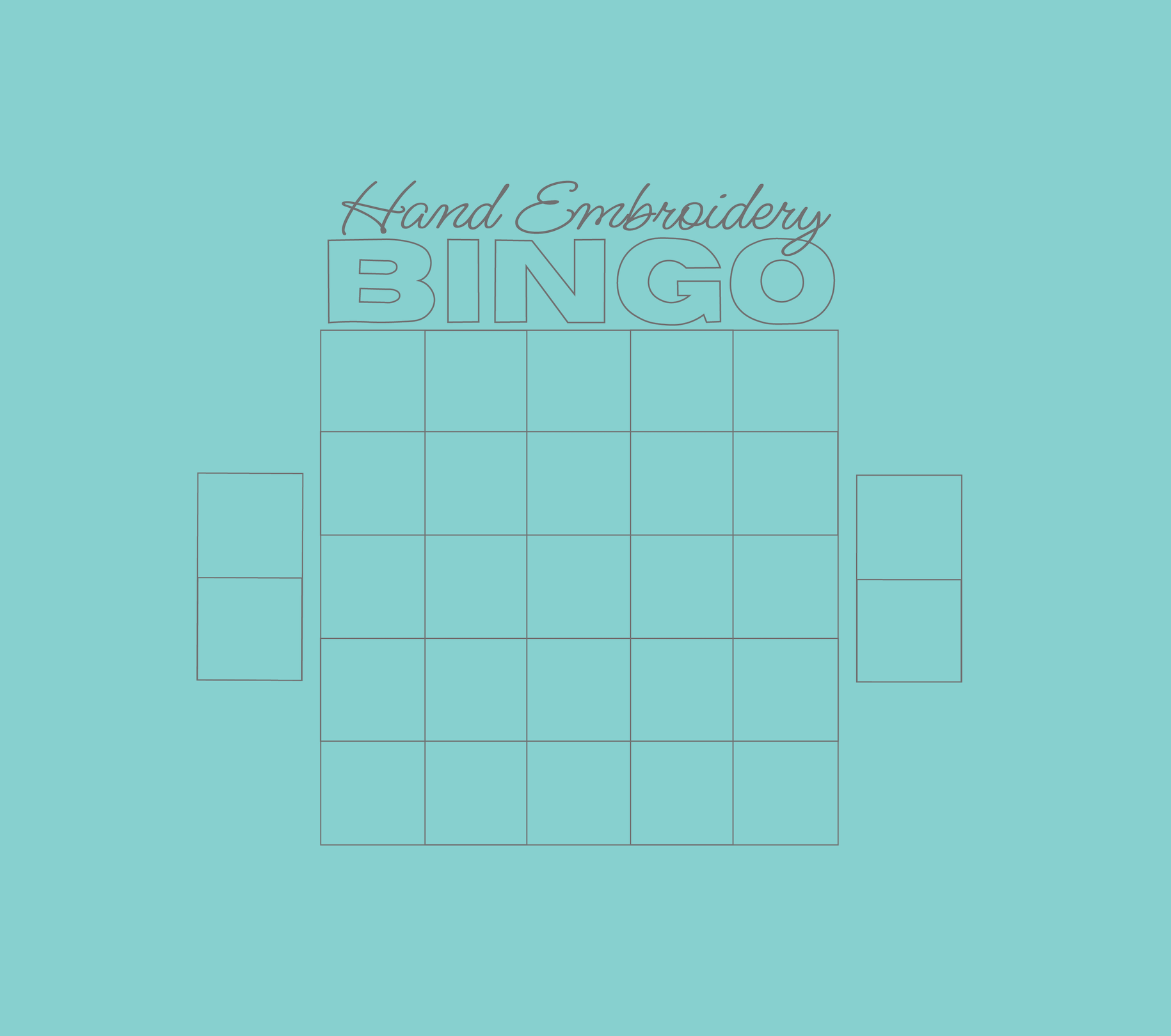 Embroidery Bingo 2023 Printed Fabric