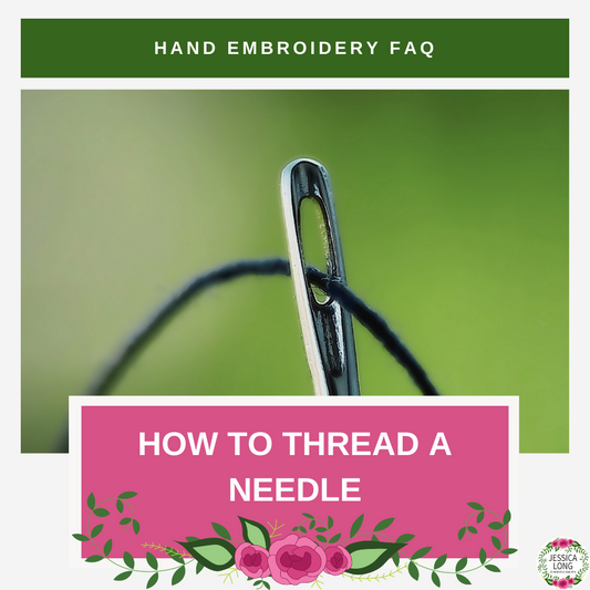 How do I thread an embroidery needle?