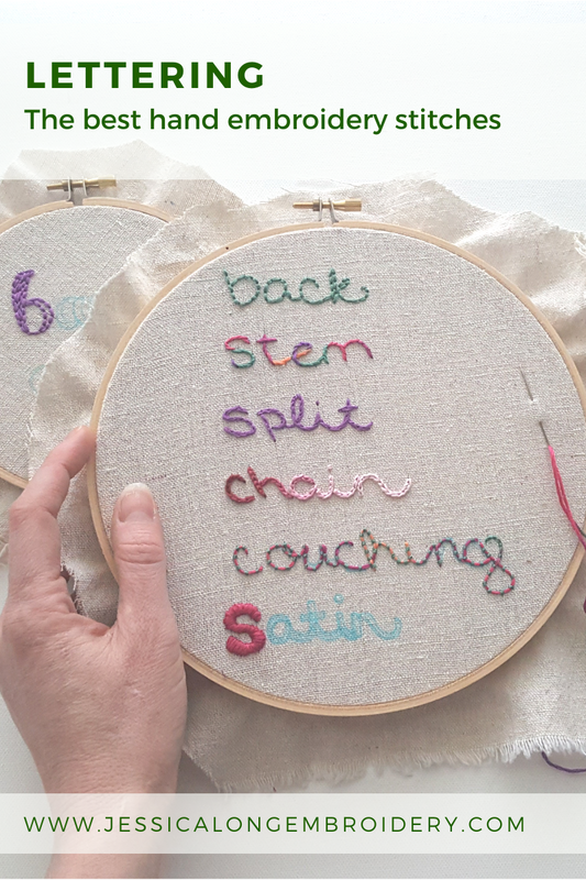 Hand Embroidered Lettering