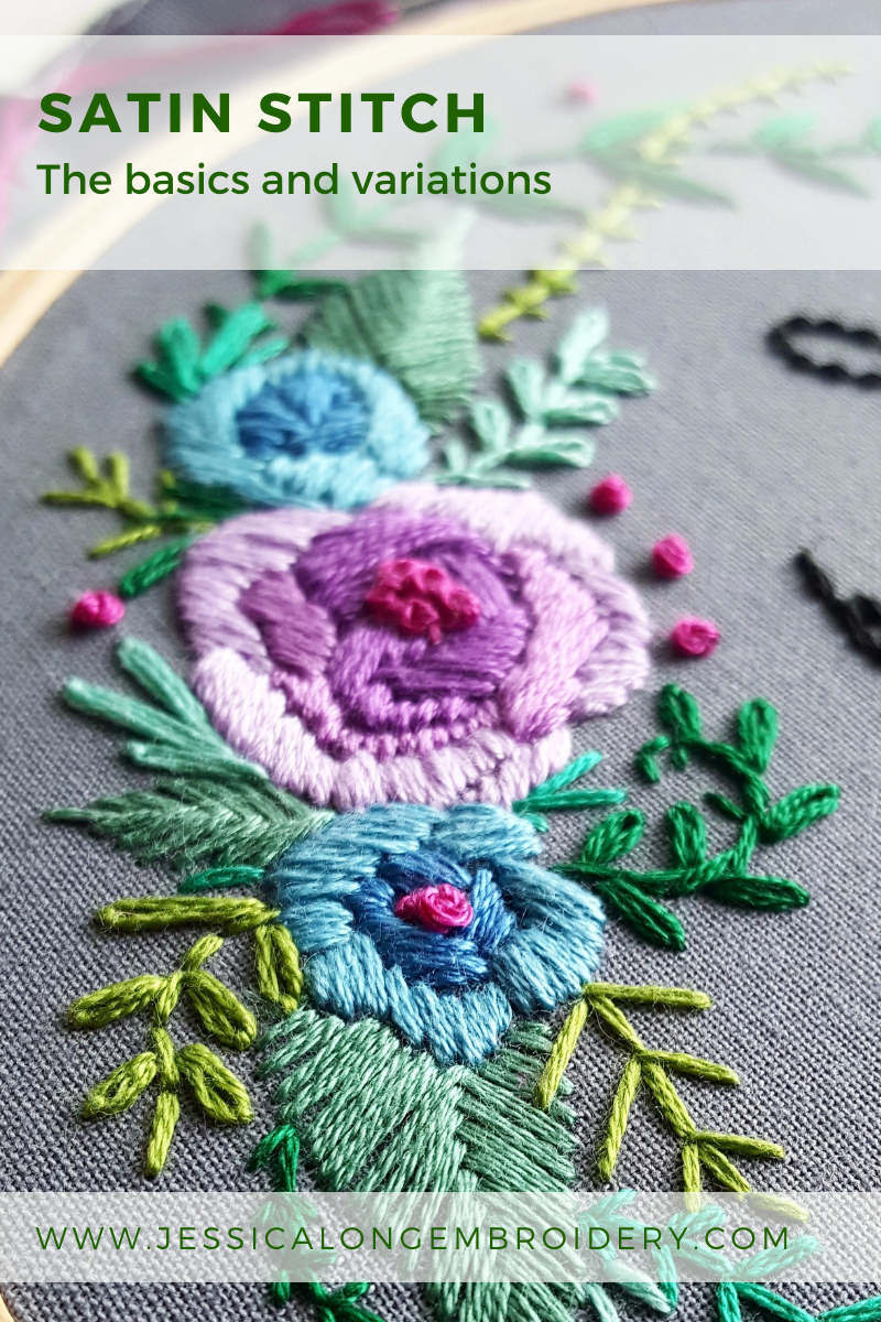 Satin Stitch Embroidery Patterns Satin Stitch Tutorial | Flower Hand