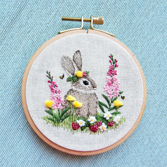 Berry Patch Bunny Embroidery Pattern (PDF)