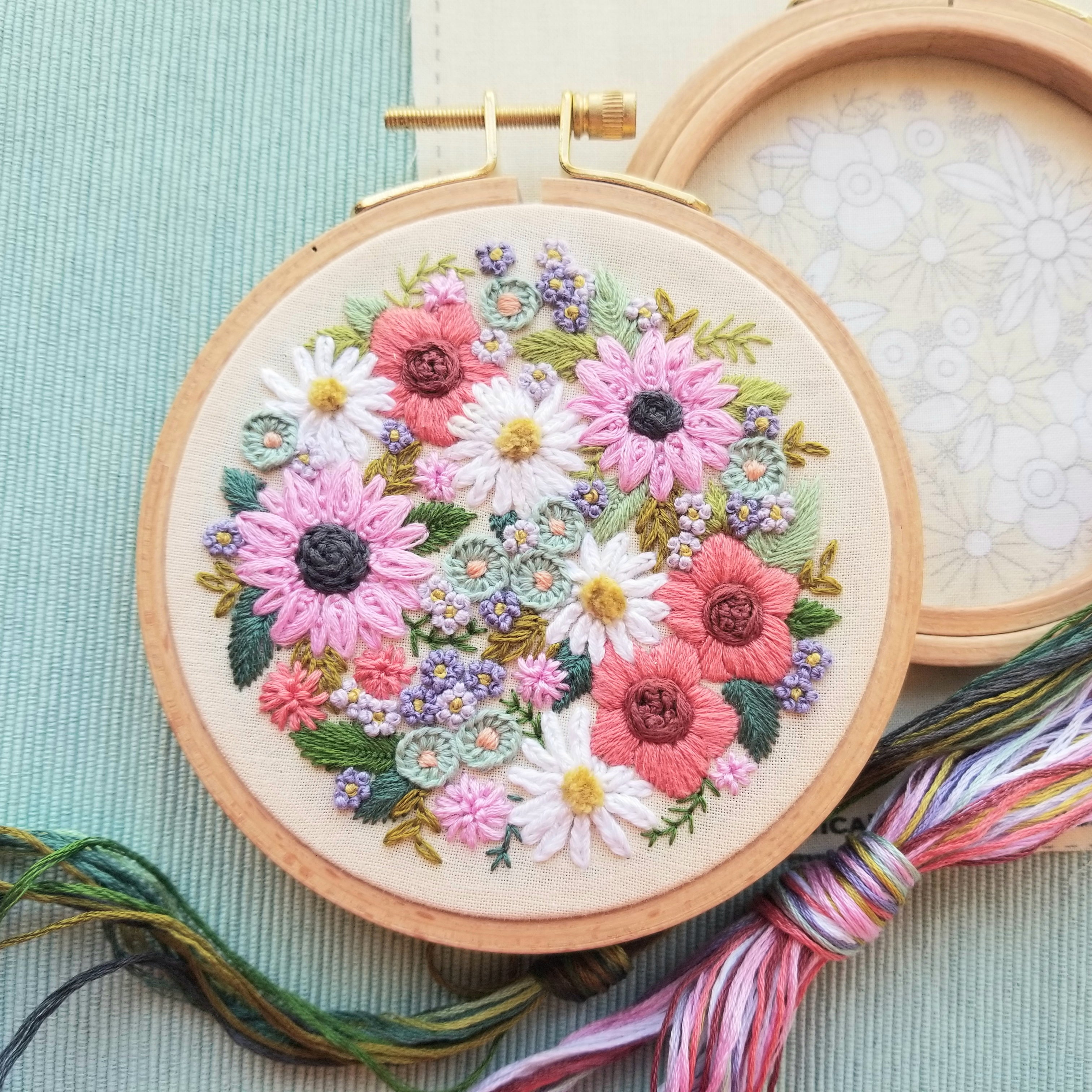 Emroidery Sampler Wildflower Sampler Embroidery Kit – Jessica Long Embroidery