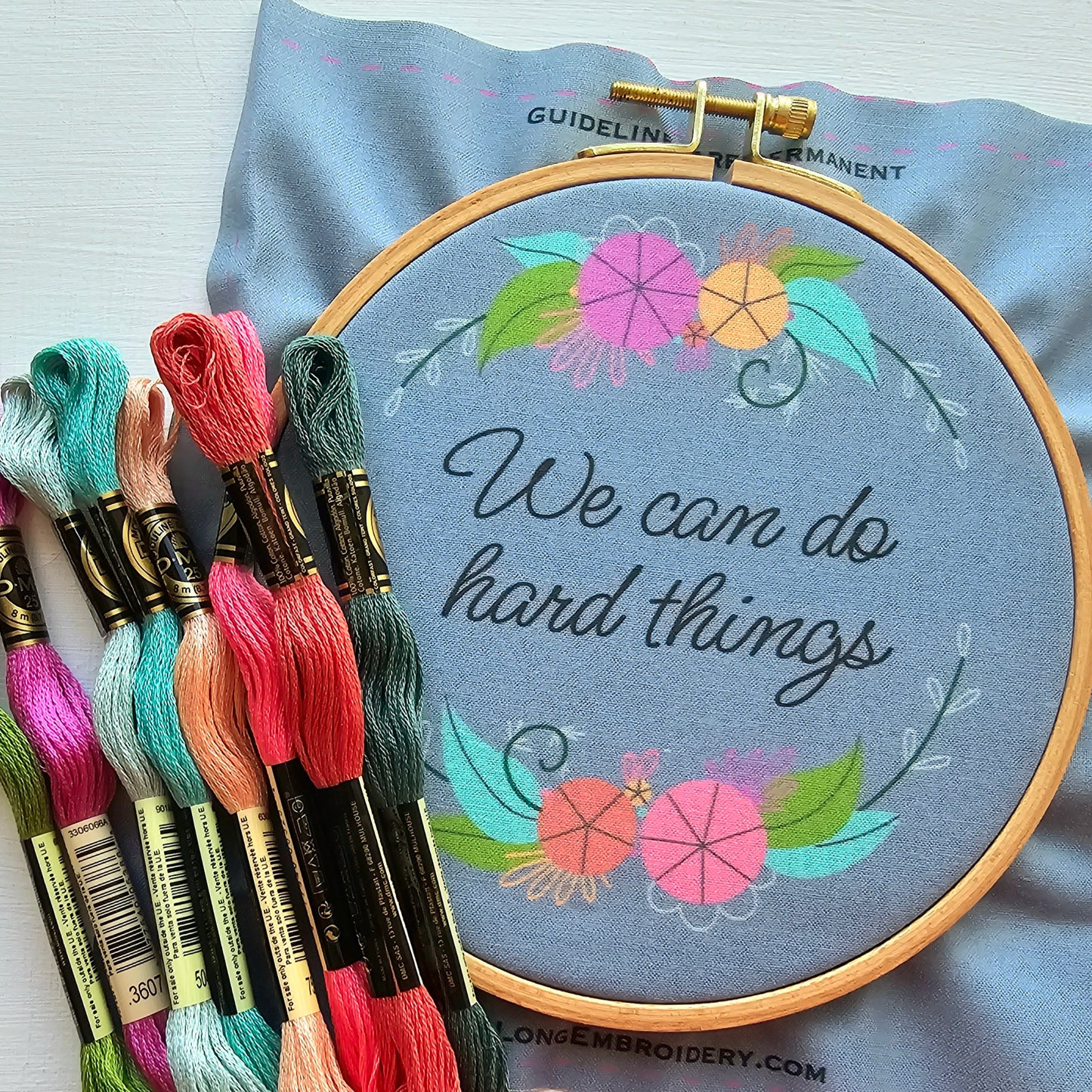 Words to Bloom By Embroidery Kit