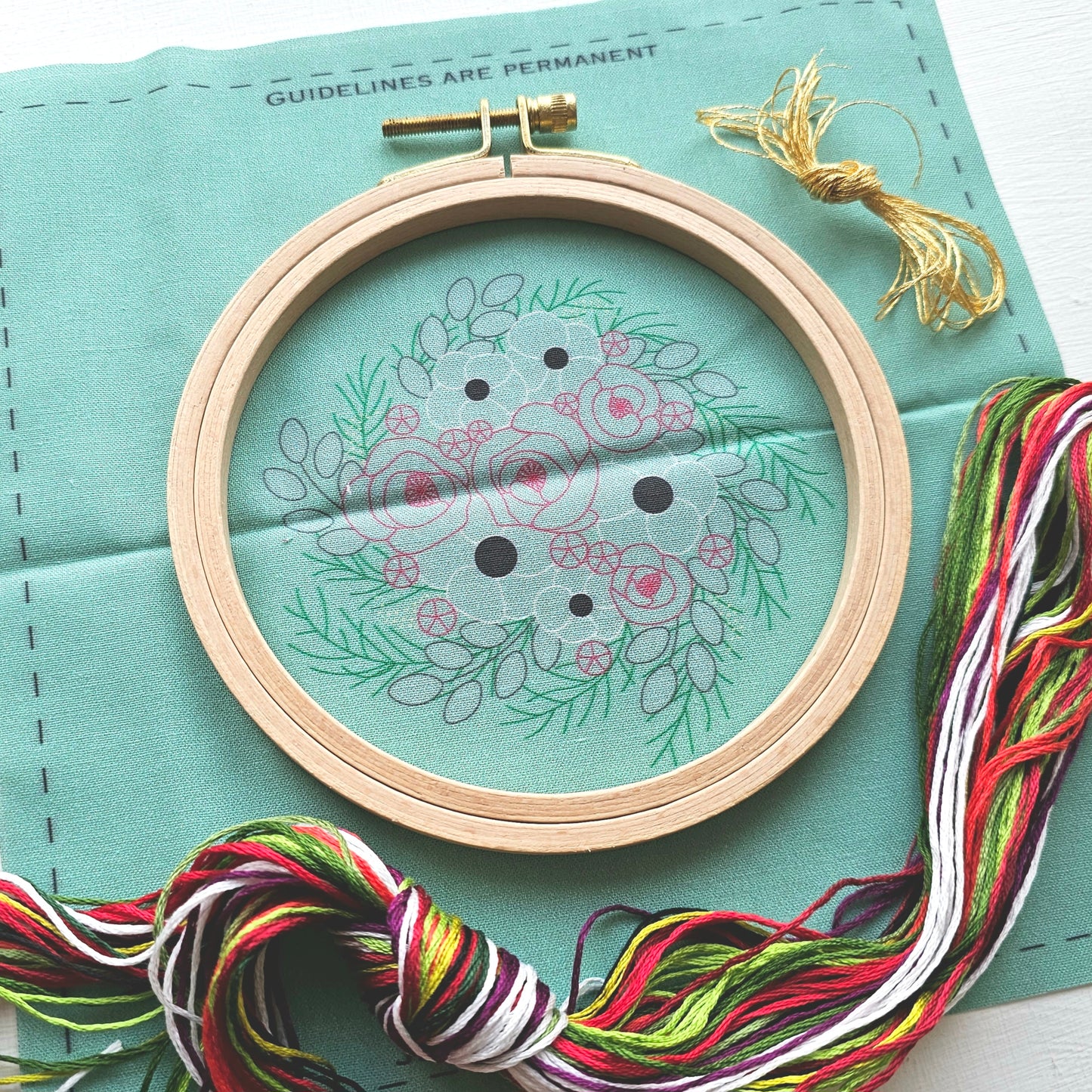 Festive Flora Embroidery Kit