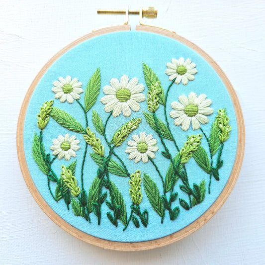 Daisy Field Embroidery Pattern (PDF)