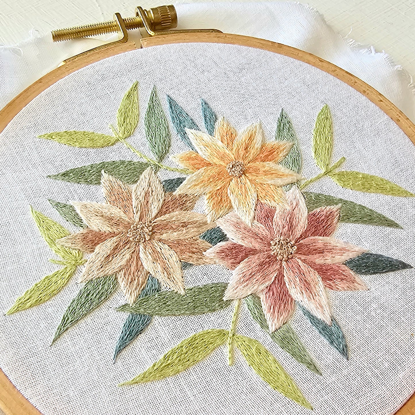 Painted Flowers Embroidery Kit