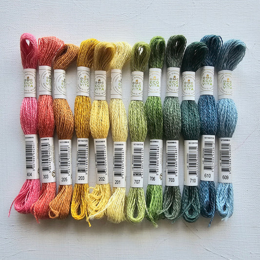 DMC Eco Vita Wool Thread Bundle: Soft Rainbow