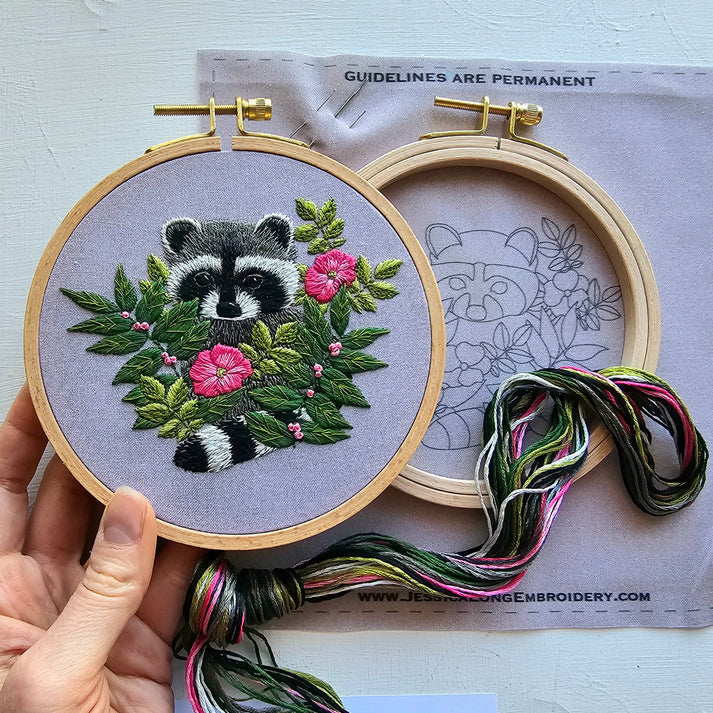 Raccoon Embroidery Kit – Jessica Long Embroidery