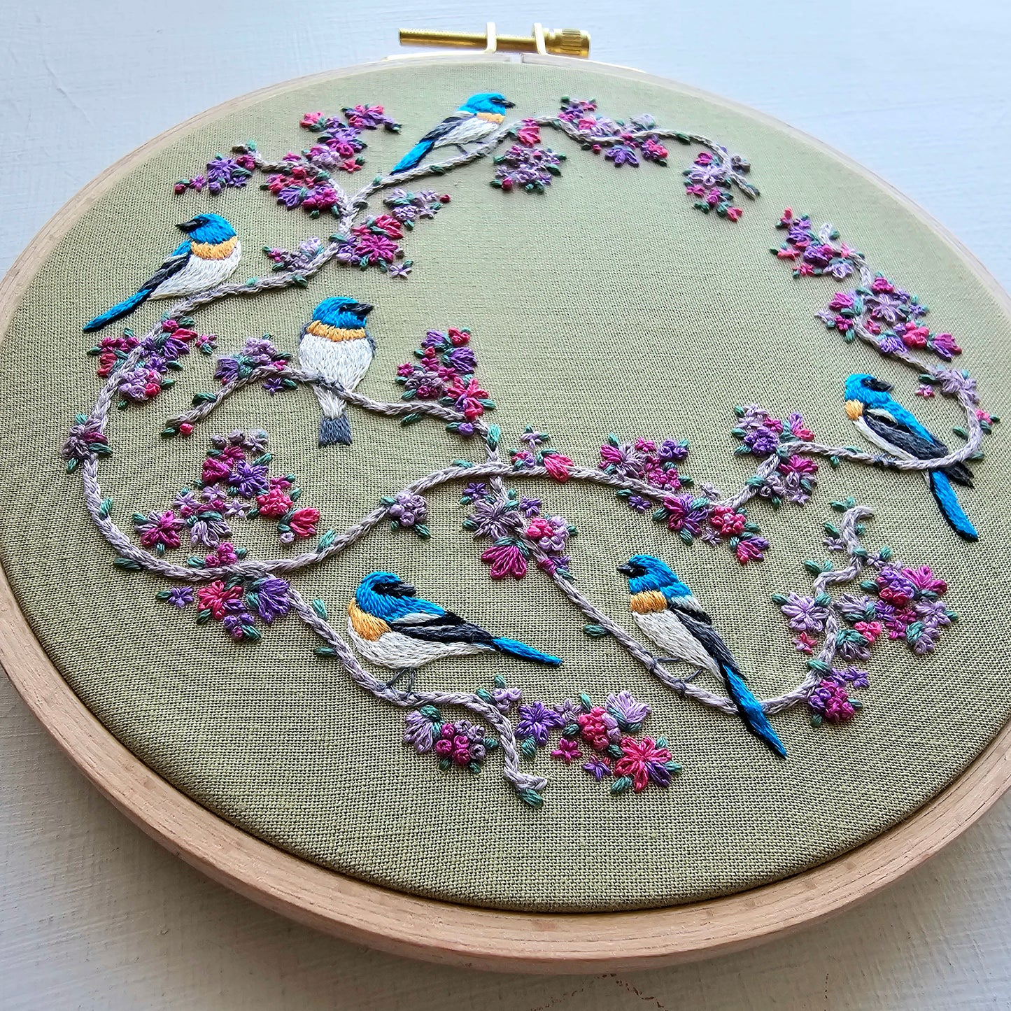 Birds & Blooms Embroidery Pattern (PDF)