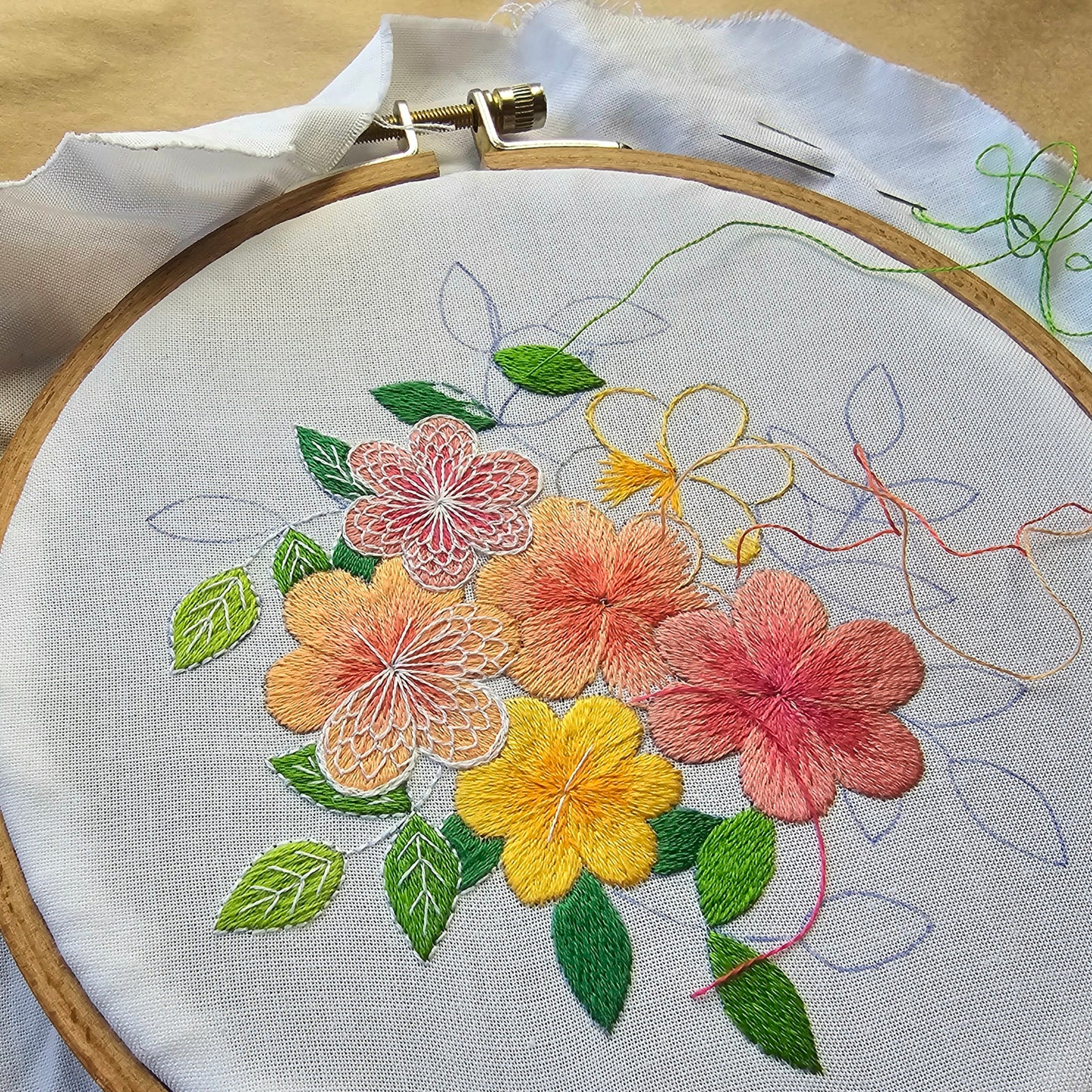 Lacy Flowers Embroidery Pattern (PDF)