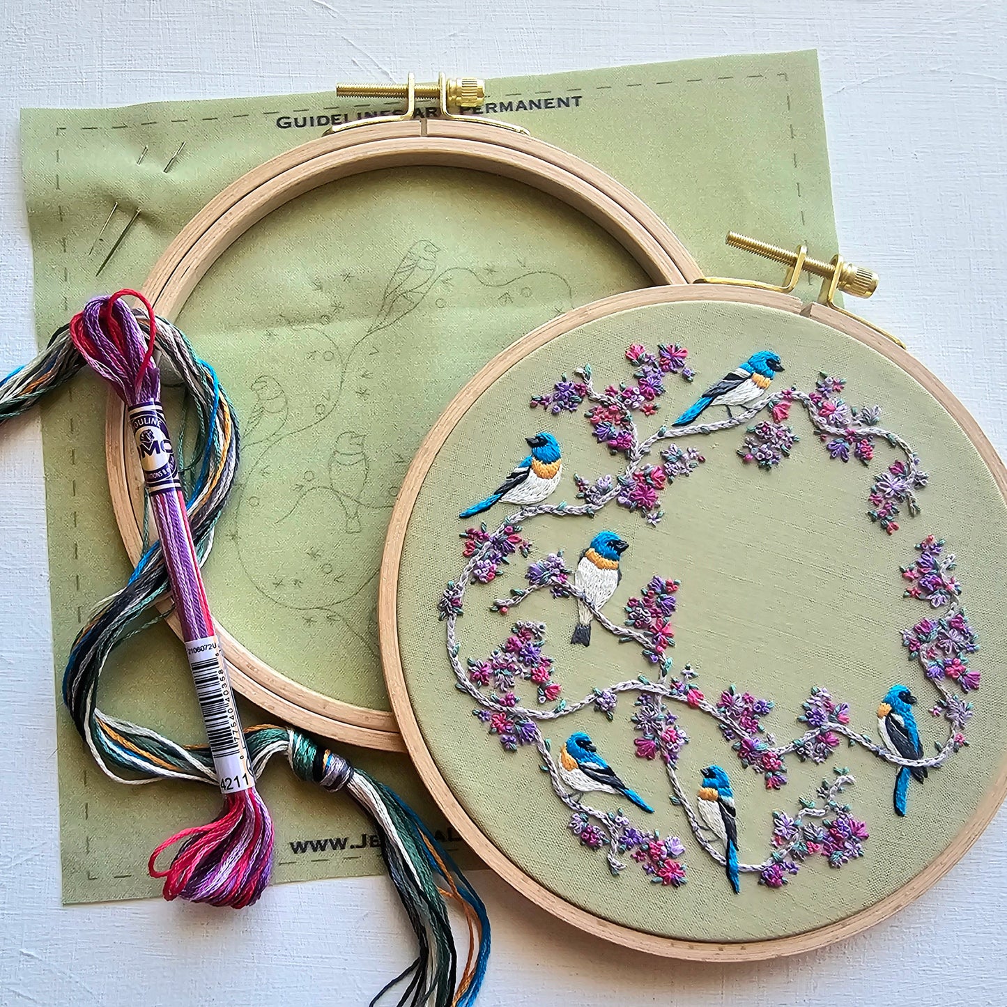 Birds & Blooms Embroidery Kit