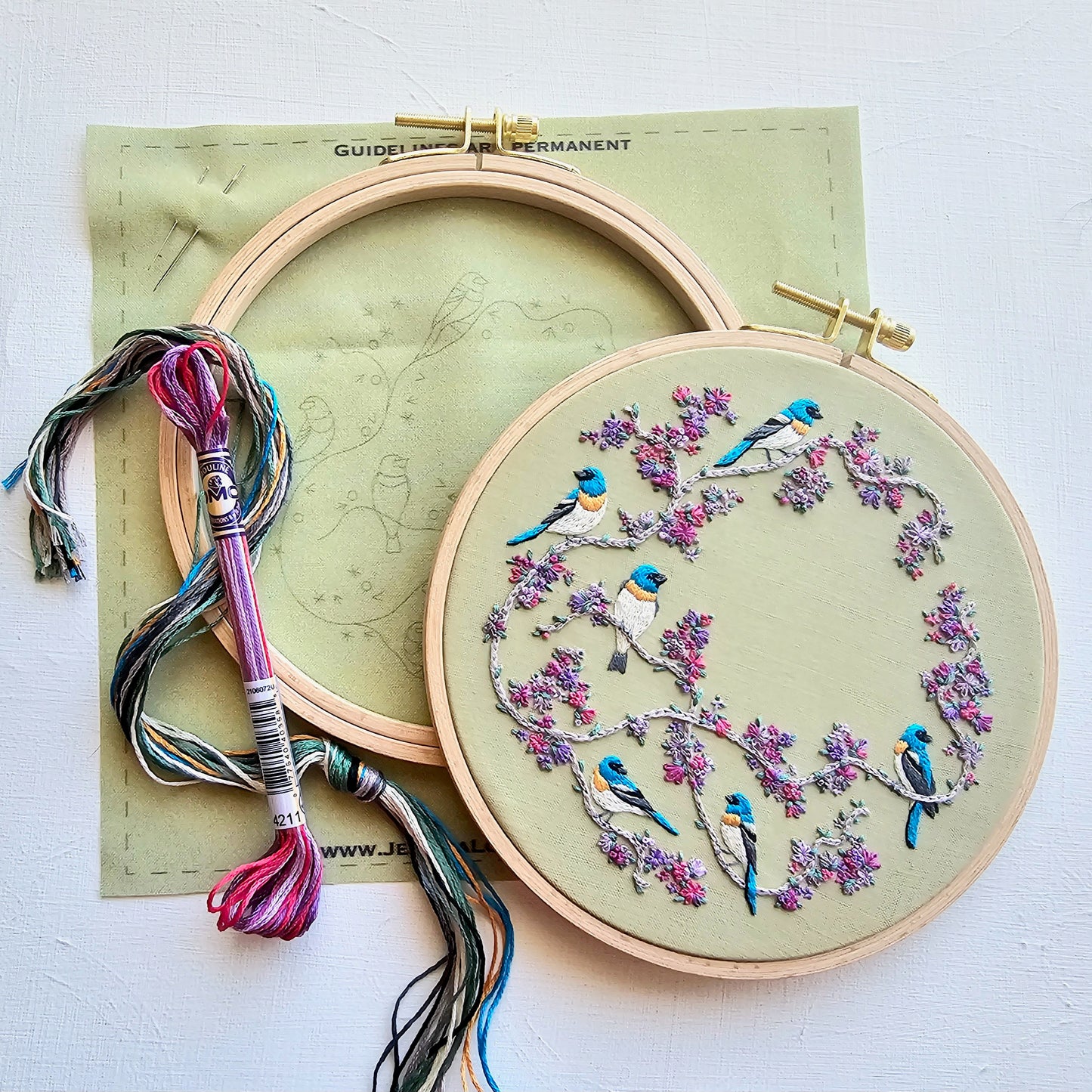 Birds & Blooms Embroidery Kit