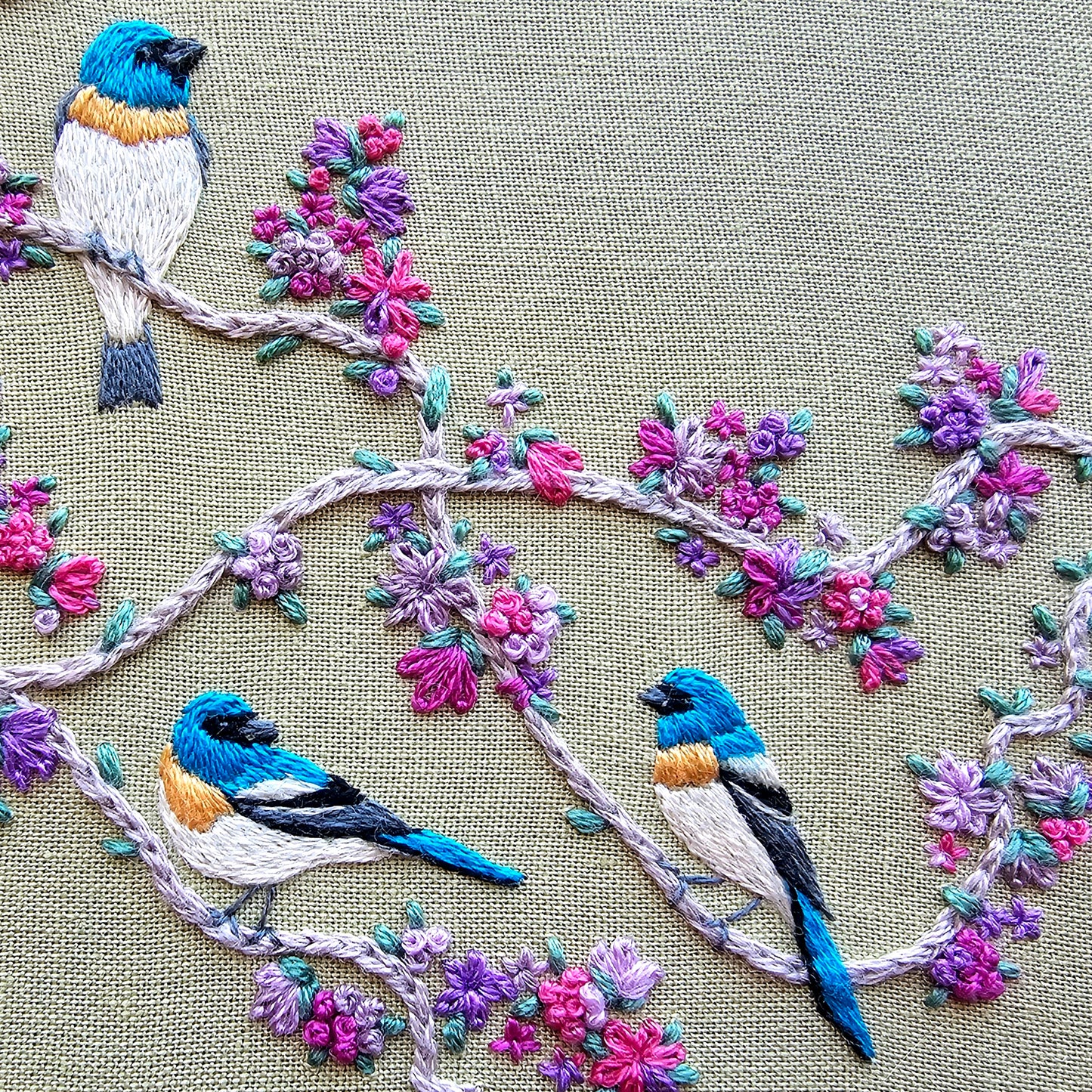 Birds & Blooms Embroidery Kit